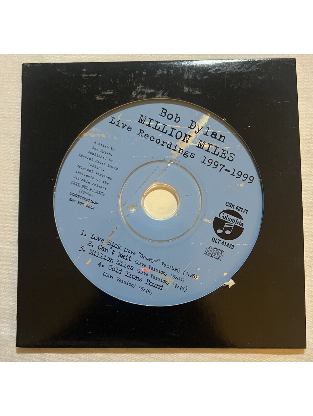 BOB DYLAN -RARE- Million Miles Live Recordings 1997-1999 PROMO CD! 4 Live Tracks